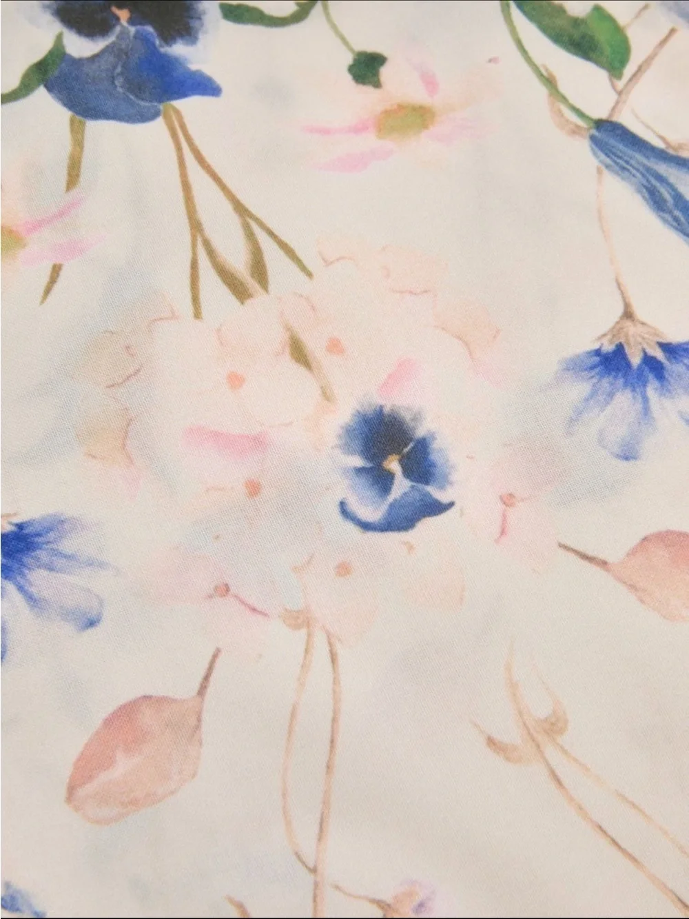 Commense Floral Print Spaghetti-Strap Maxi Dress - Cream/Green/Blue - Picture 4 of 4